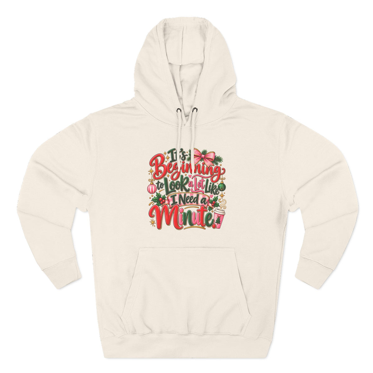 Funny Christmas Text Hoodie | Holiday Typography Sweatshirt
