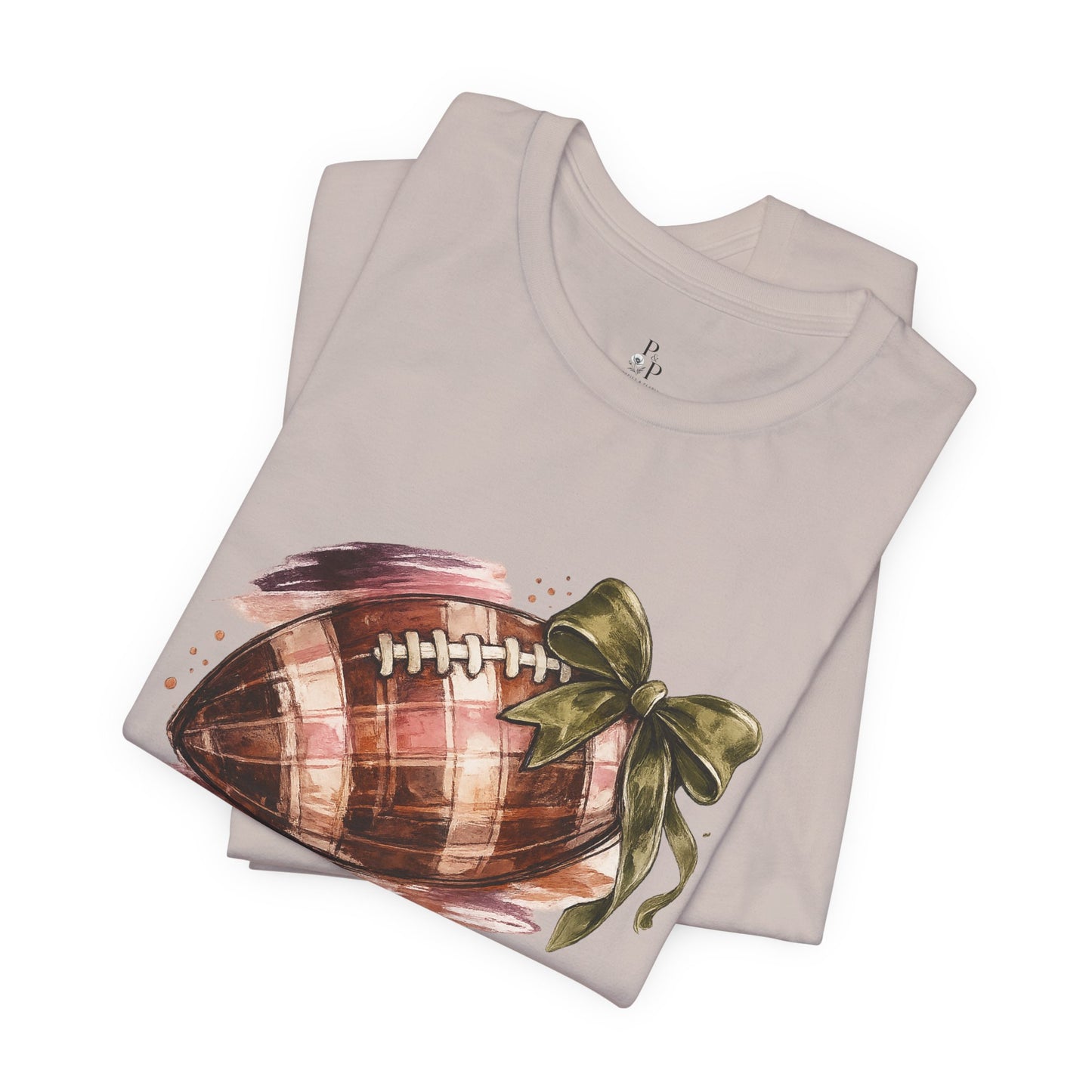 Fall Season Plaid Football Tee