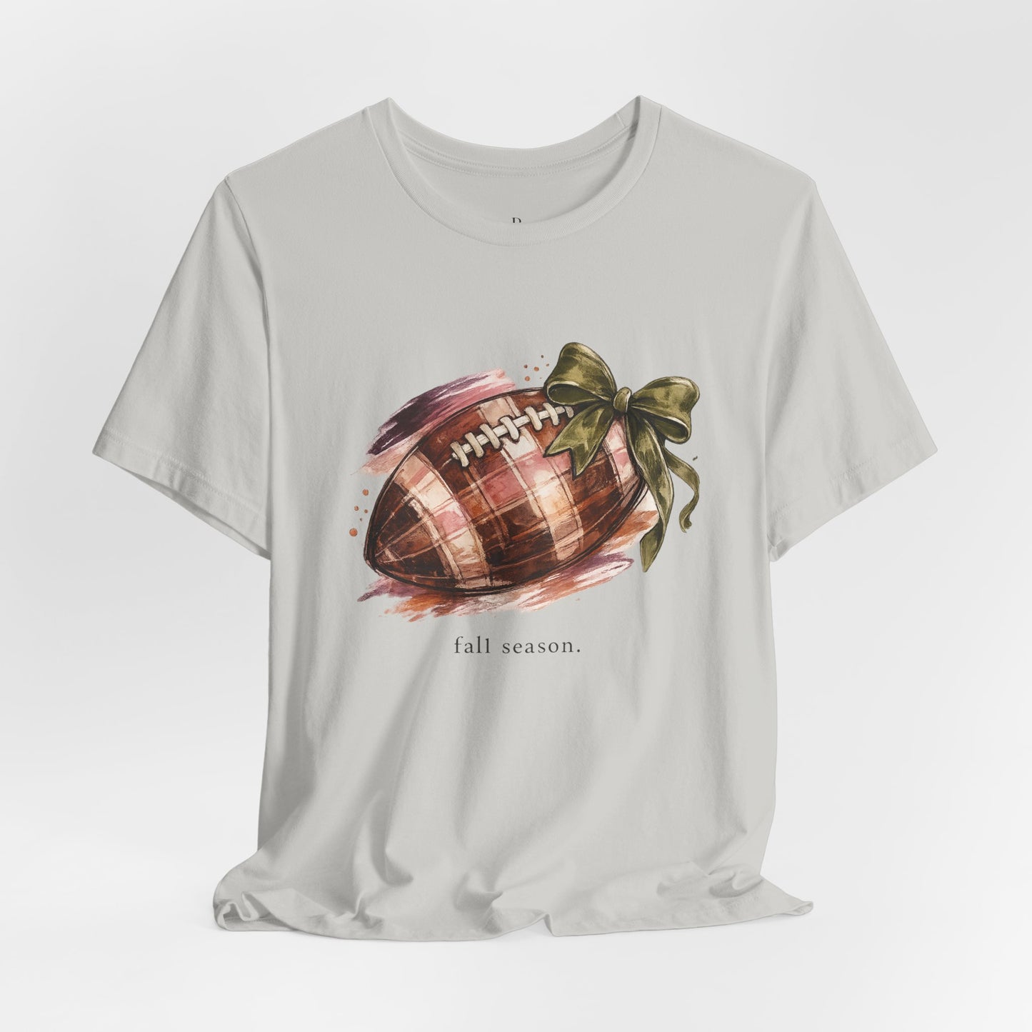 Fall Season Plaid Football Tee