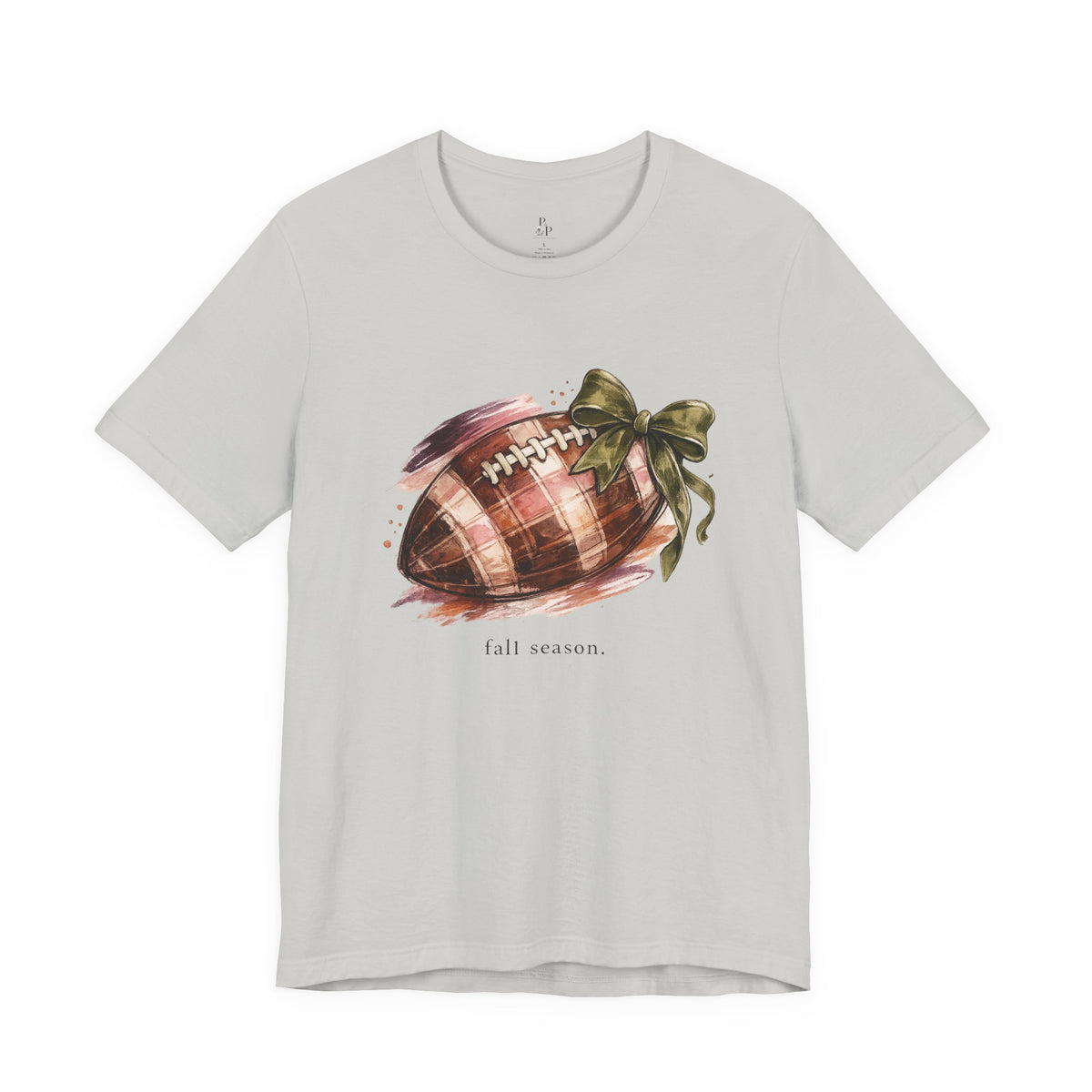 Fall Season Plaid Football Tee