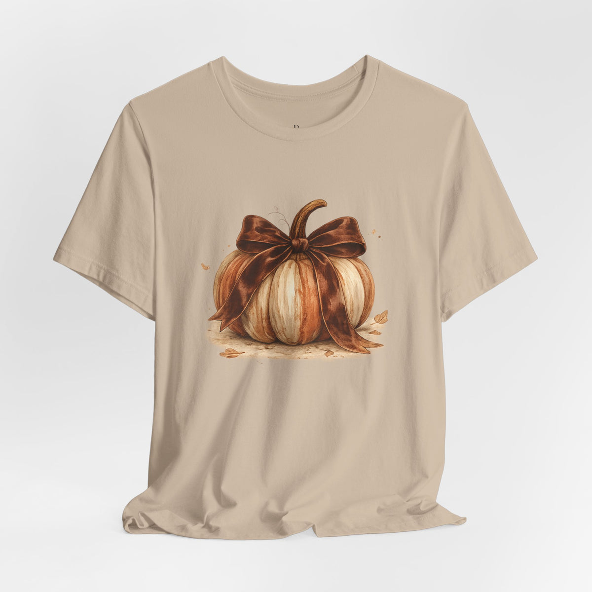 Pumpkin Bow Tee – Watercolor Fall Pumpkin T-Shirt