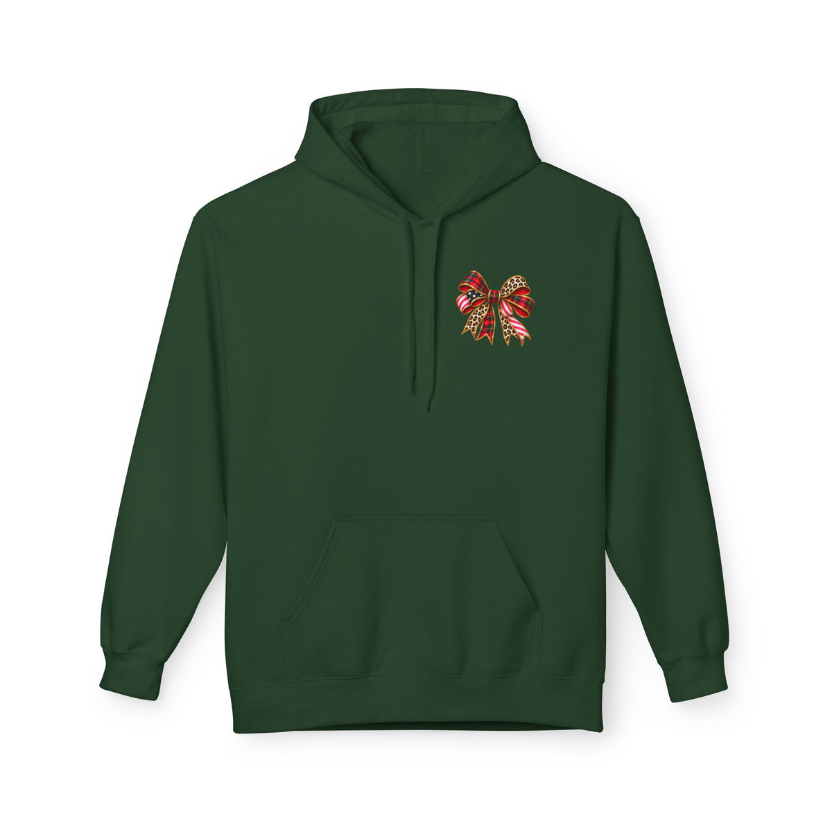 Christmas Typography and Bow Hoodie
