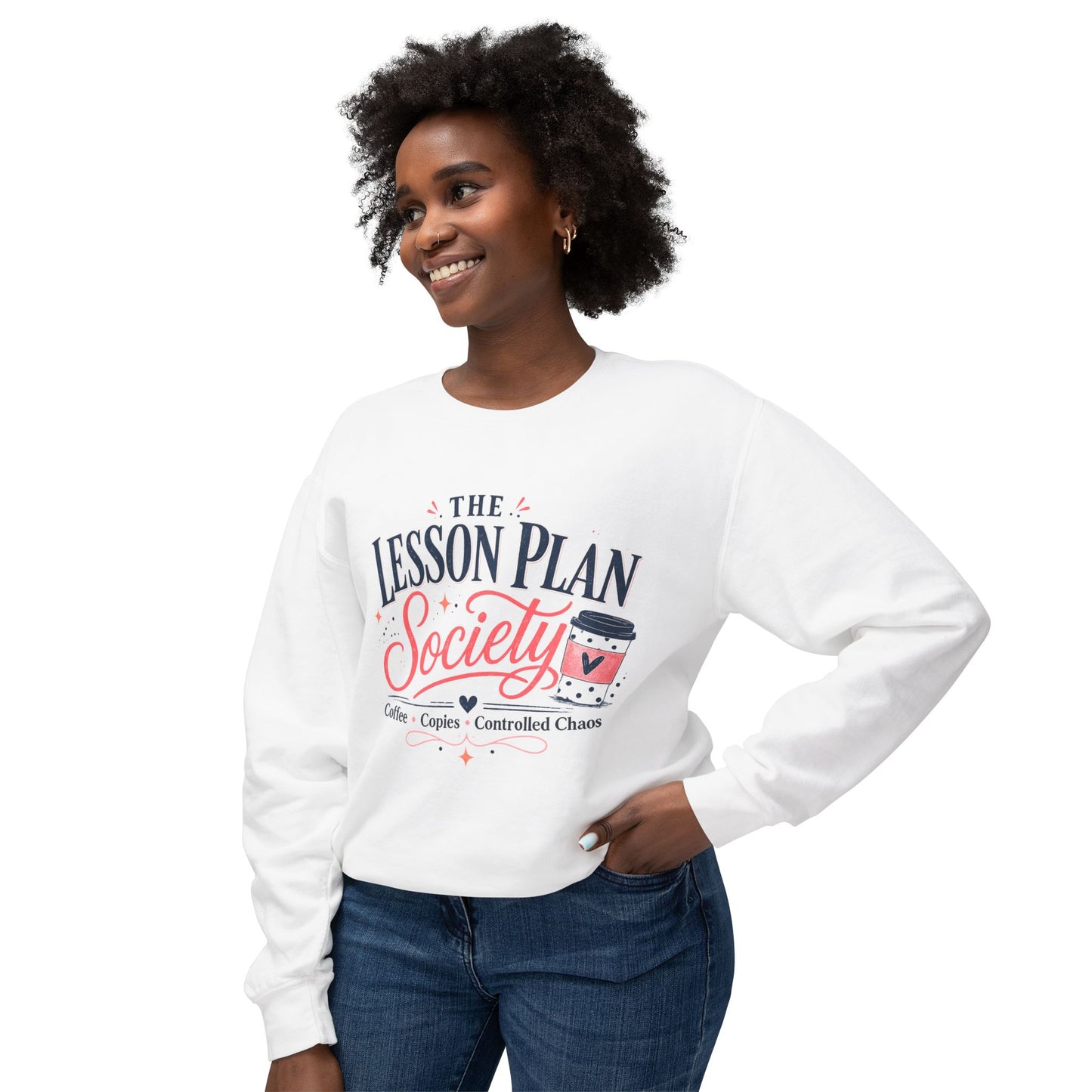 Lesson Plan Society - Unisex Lightweight Crewneck Sweatshirt