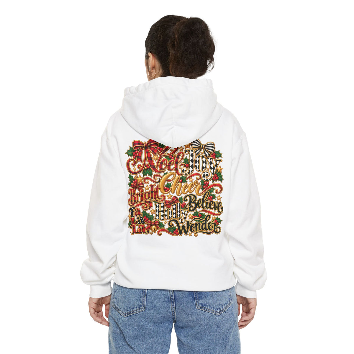 Vintage Floral Bow Christmas Hoodie