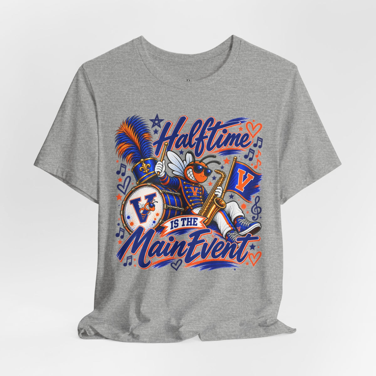 Halftime Is the Main Event Shirt | Marching Band Mom Tee | Band Parent Shirt | Saxophone Band Shirt | Personalized School Spirit Tee