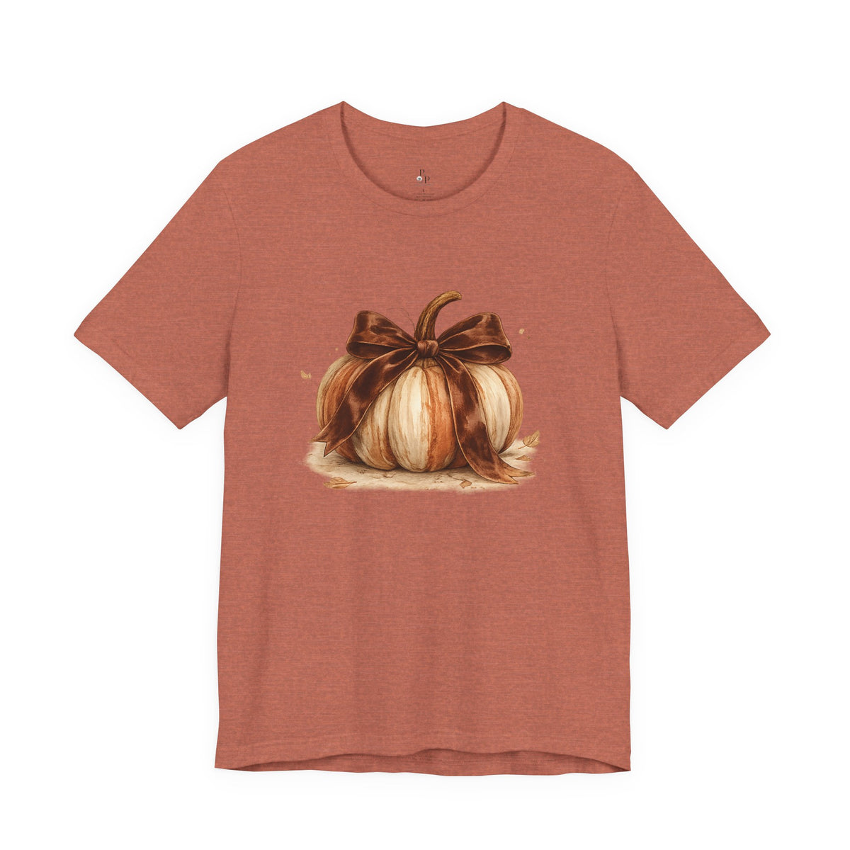 Pumpkin Bow Tee – Watercolor Fall Pumpkin T-Shirt