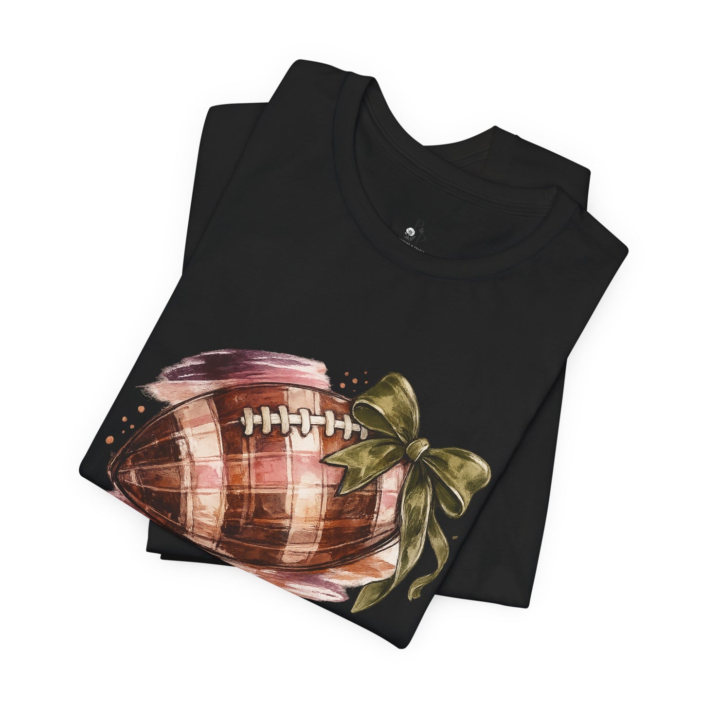 Fall Season Plaid Football Tee