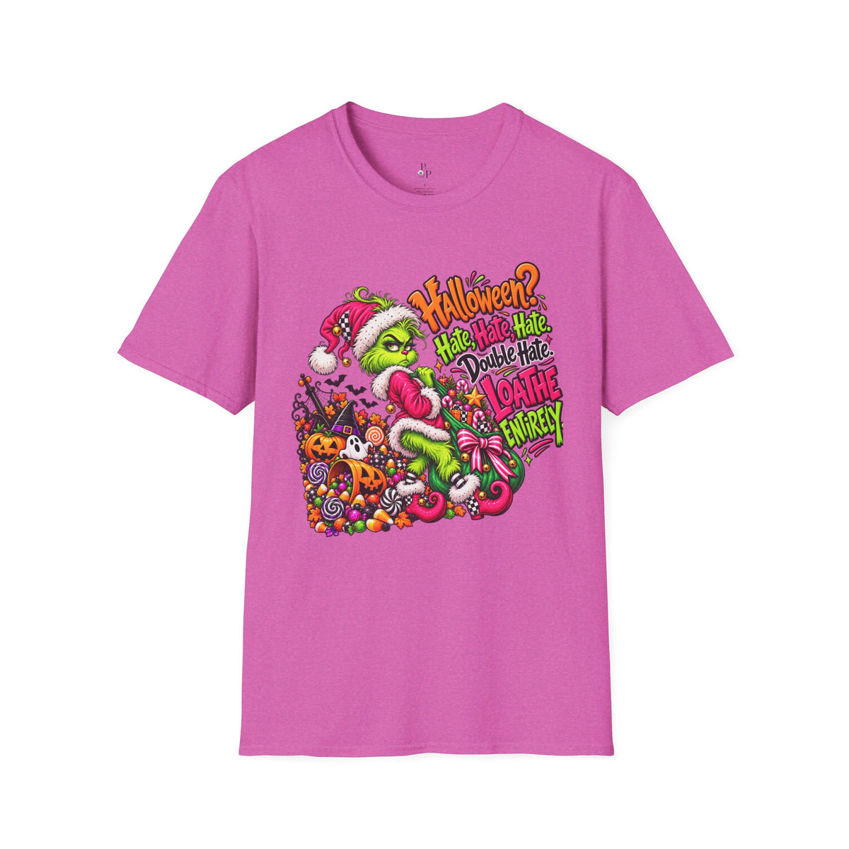 Grinch Halloween T-Shirt — "Halloween? Bah Humbug!" Festive Spooky Holiday Tee