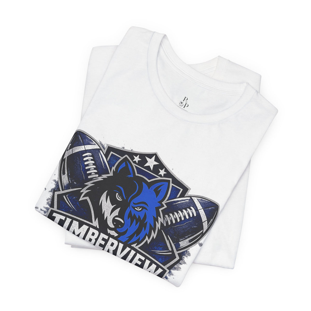 Timberview Football Wolf Logo T-Shirt