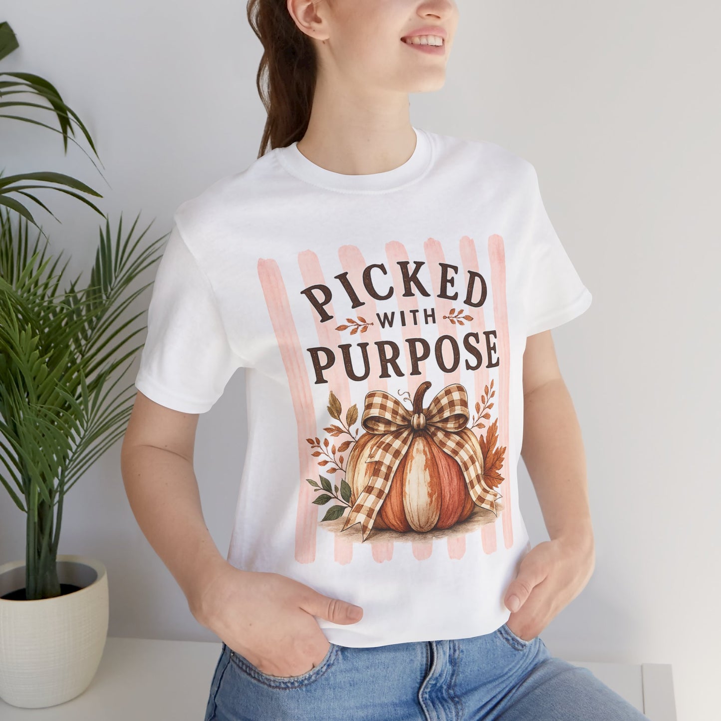Picked With Purpose Pumpkin Tee — Fall Harvest Autumn Shirt