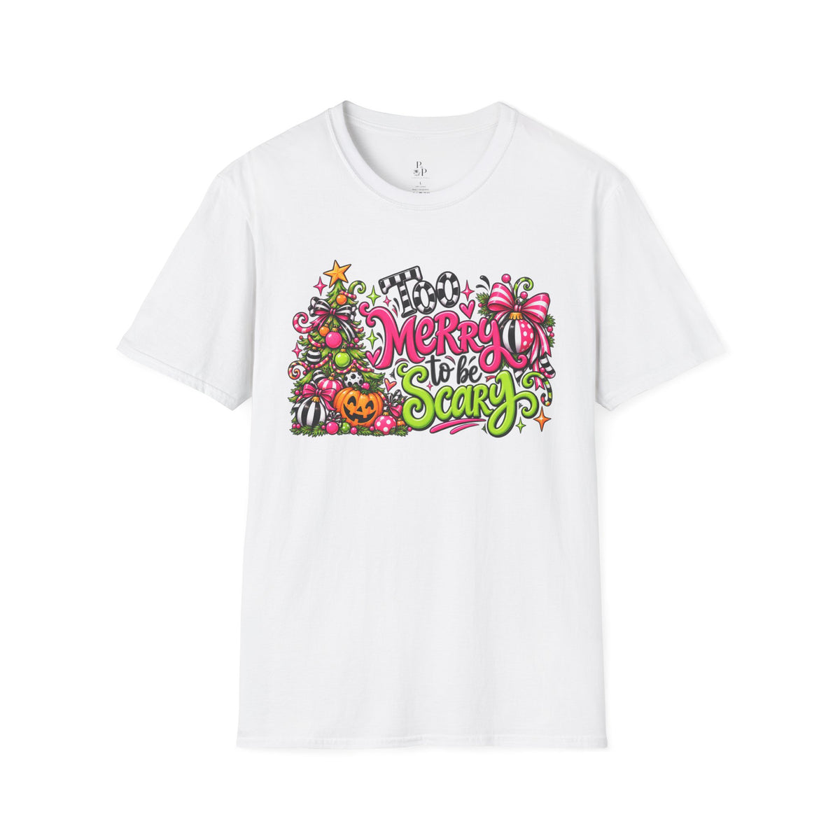 Merry to be Scary Christmas Halloween T-Shirt — Cute Spooky Holiday Graphic Tee