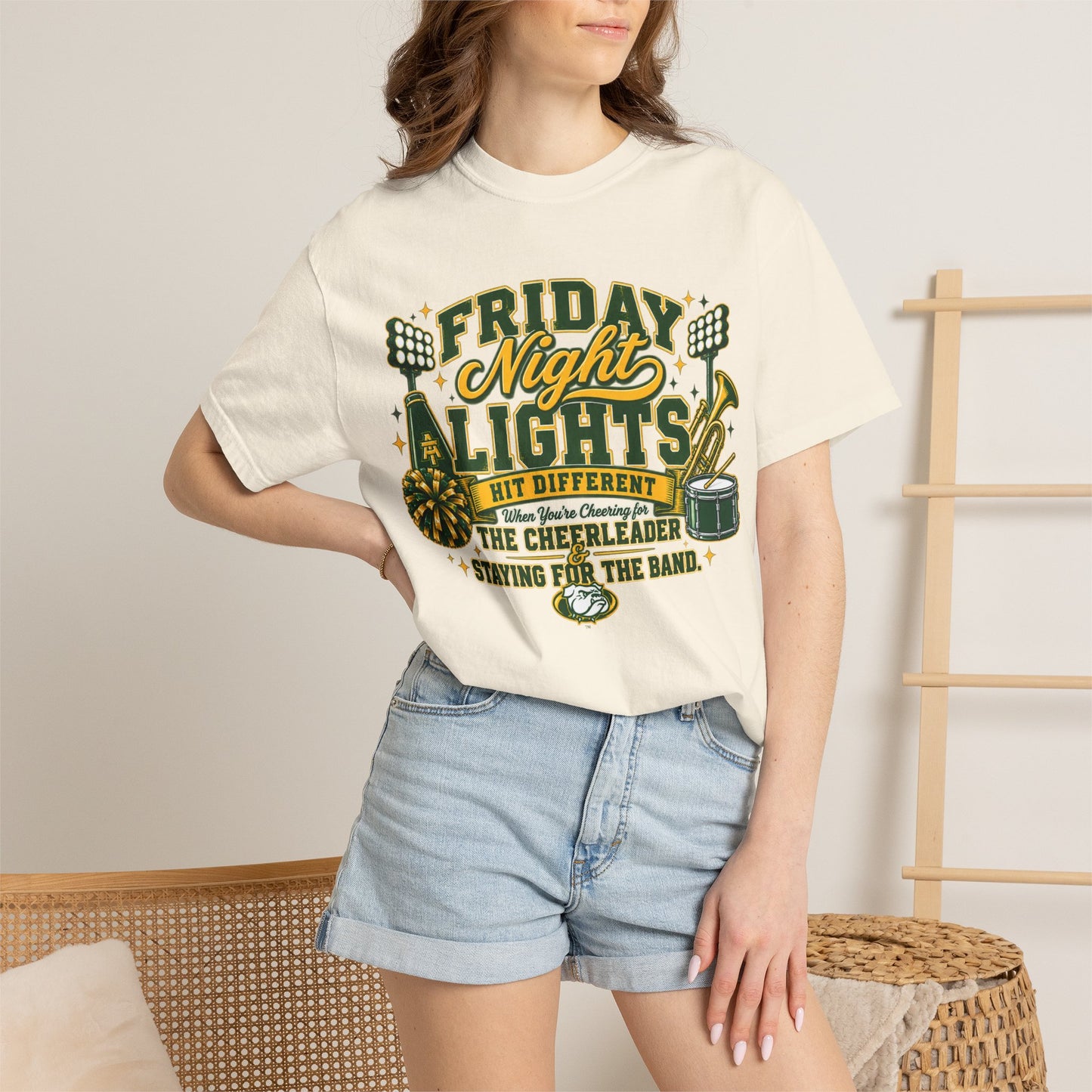Friday Night Lights Football T-Shirt — Cheerleader & Band School Spirit Tee