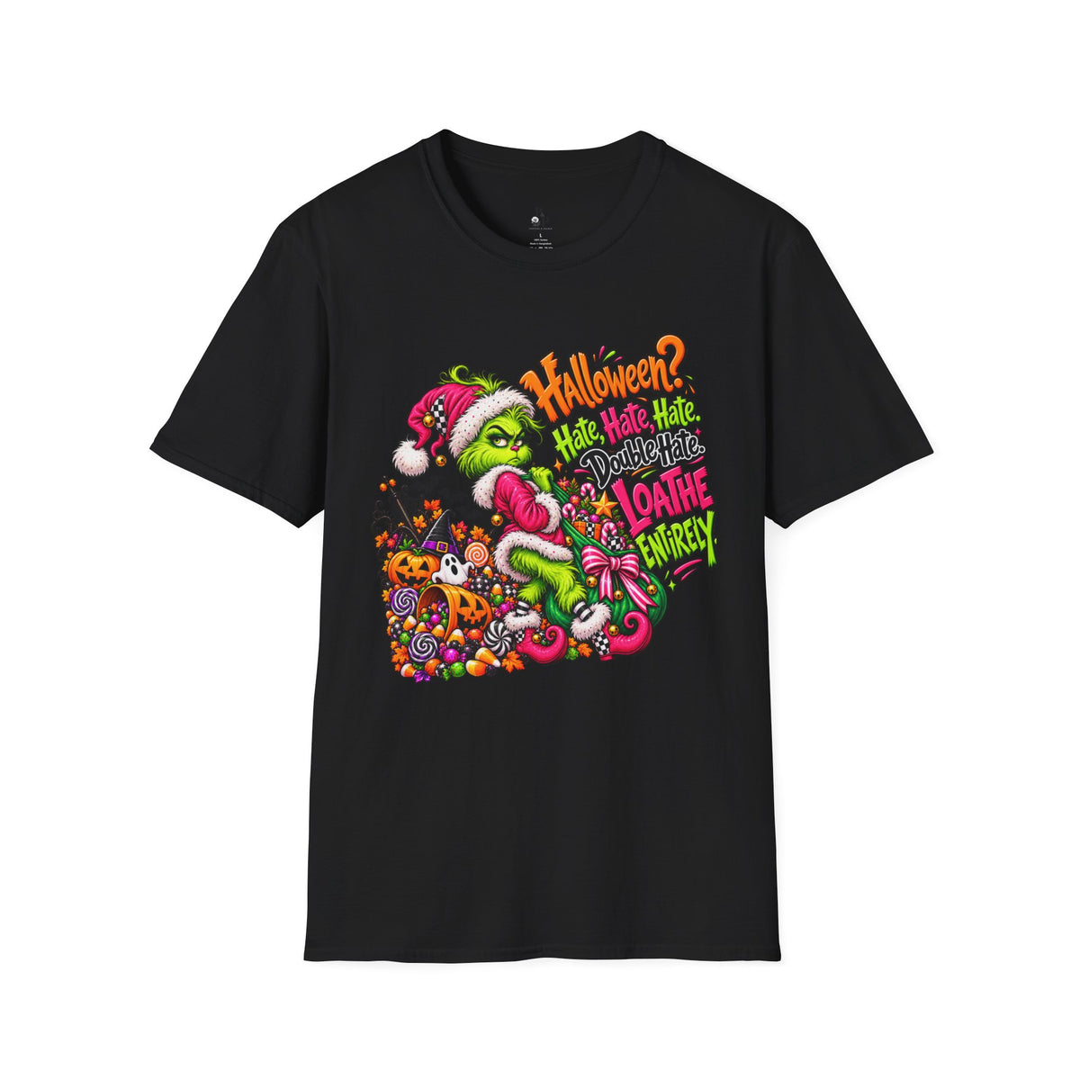 Grinch Halloween T-Shirt — "Halloween? Bah Humbug!" Festive Spooky Holiday Tee