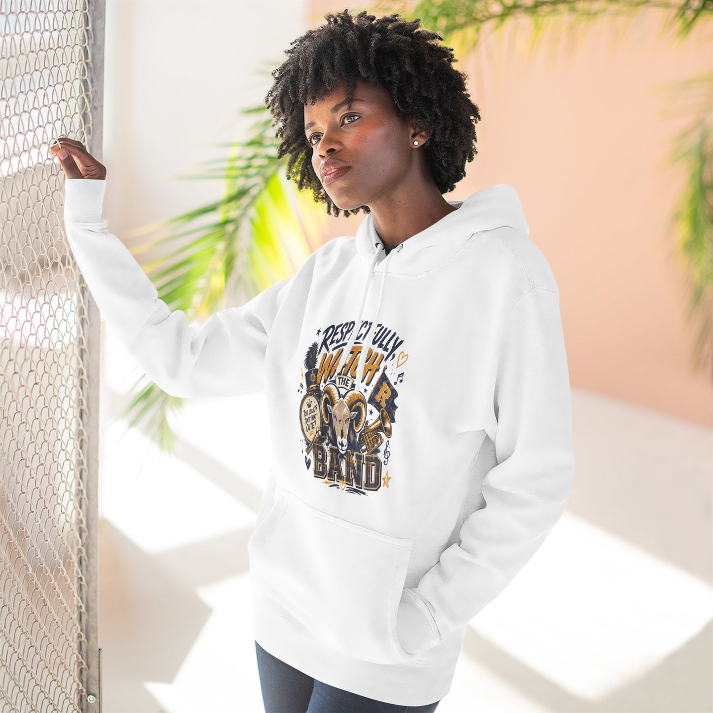 Custom Band  Three-Panel Fleece Hoodie