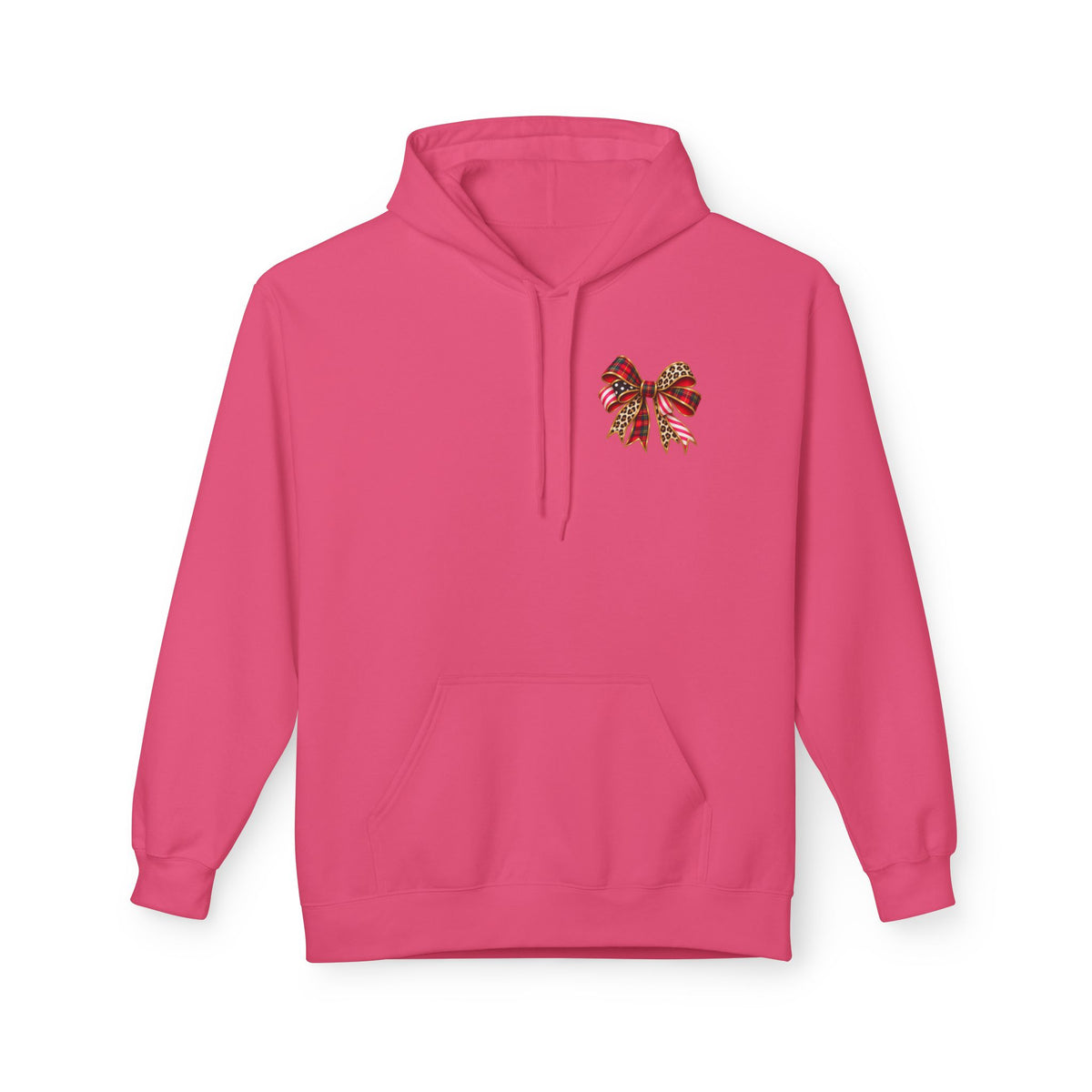 Christmas Typography and Bow Hoodie
