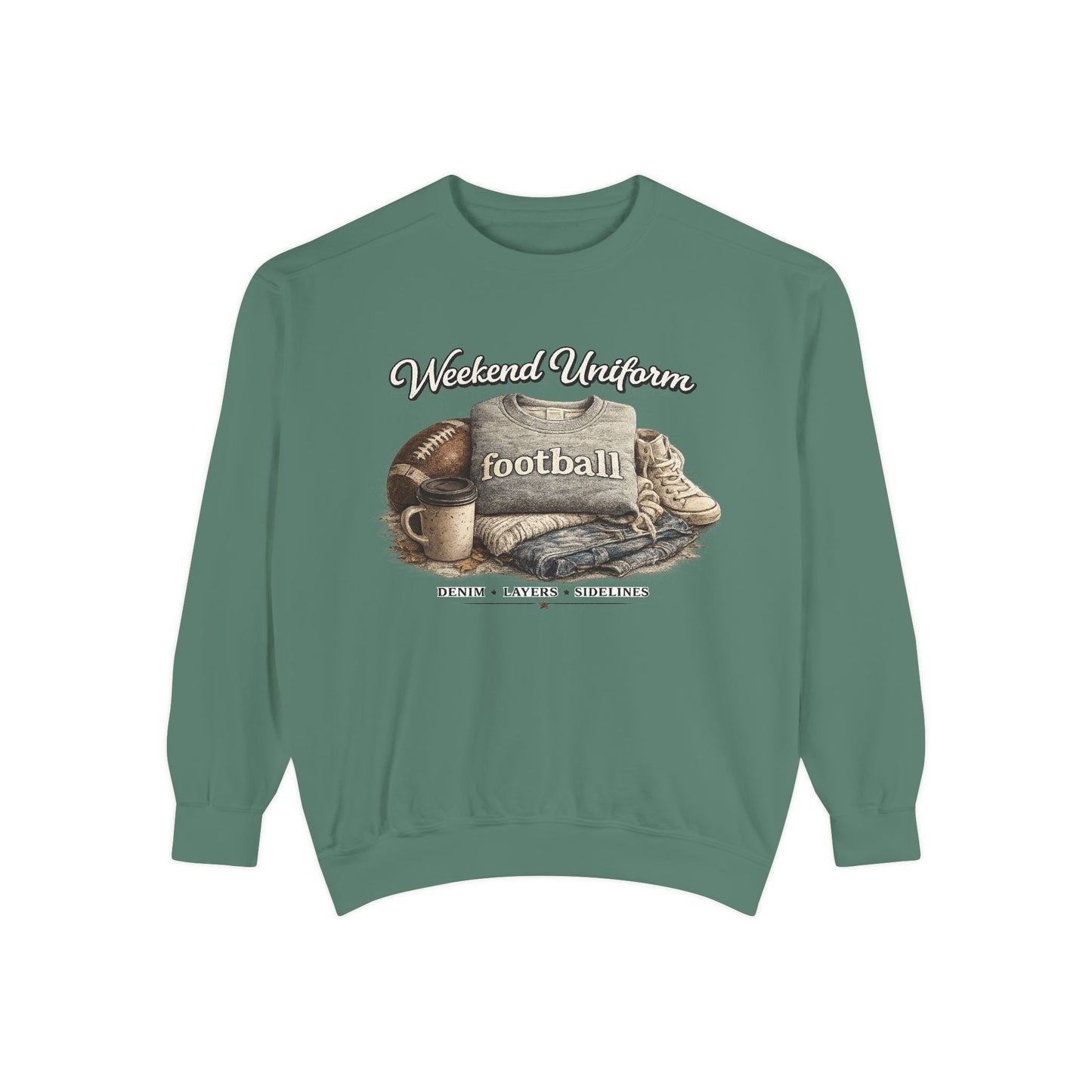 Football Sweatshirt - Unisex Garment-Dyed Sweatshirt