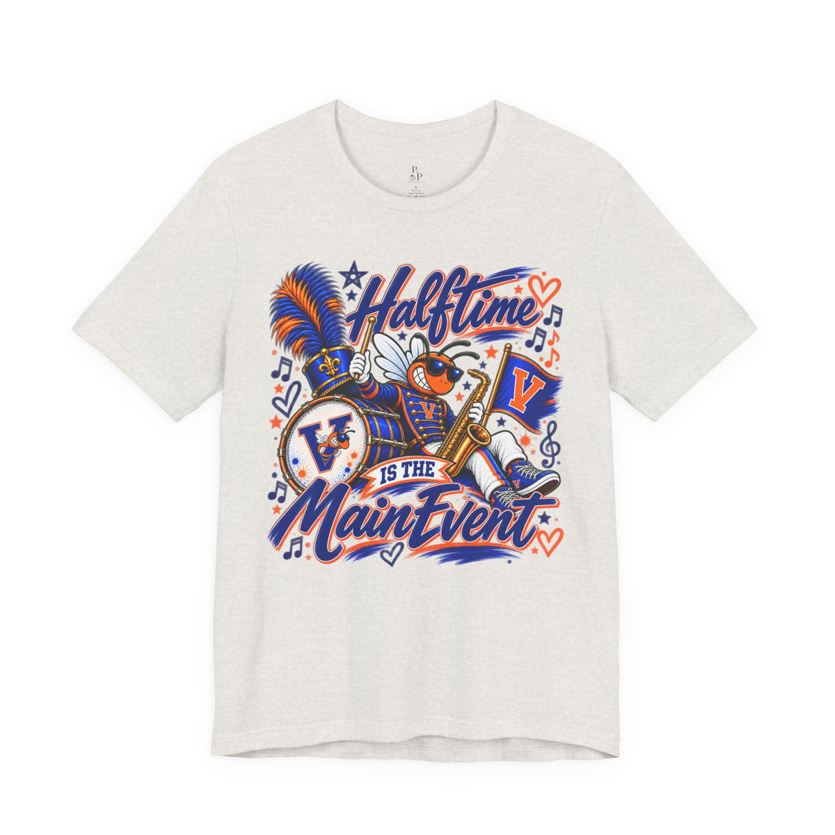 Halftime Is the Main Event Shirt | Marching Band Mom Tee | Band Parent Shirt | Saxophone Band Shirt | Personalized School Spirit Tee