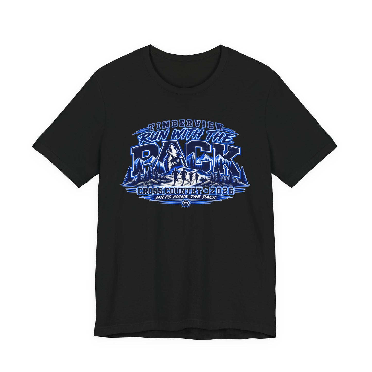 Run With The Pack Cross Country T-Shirt – Timberview 2026 Race Tee