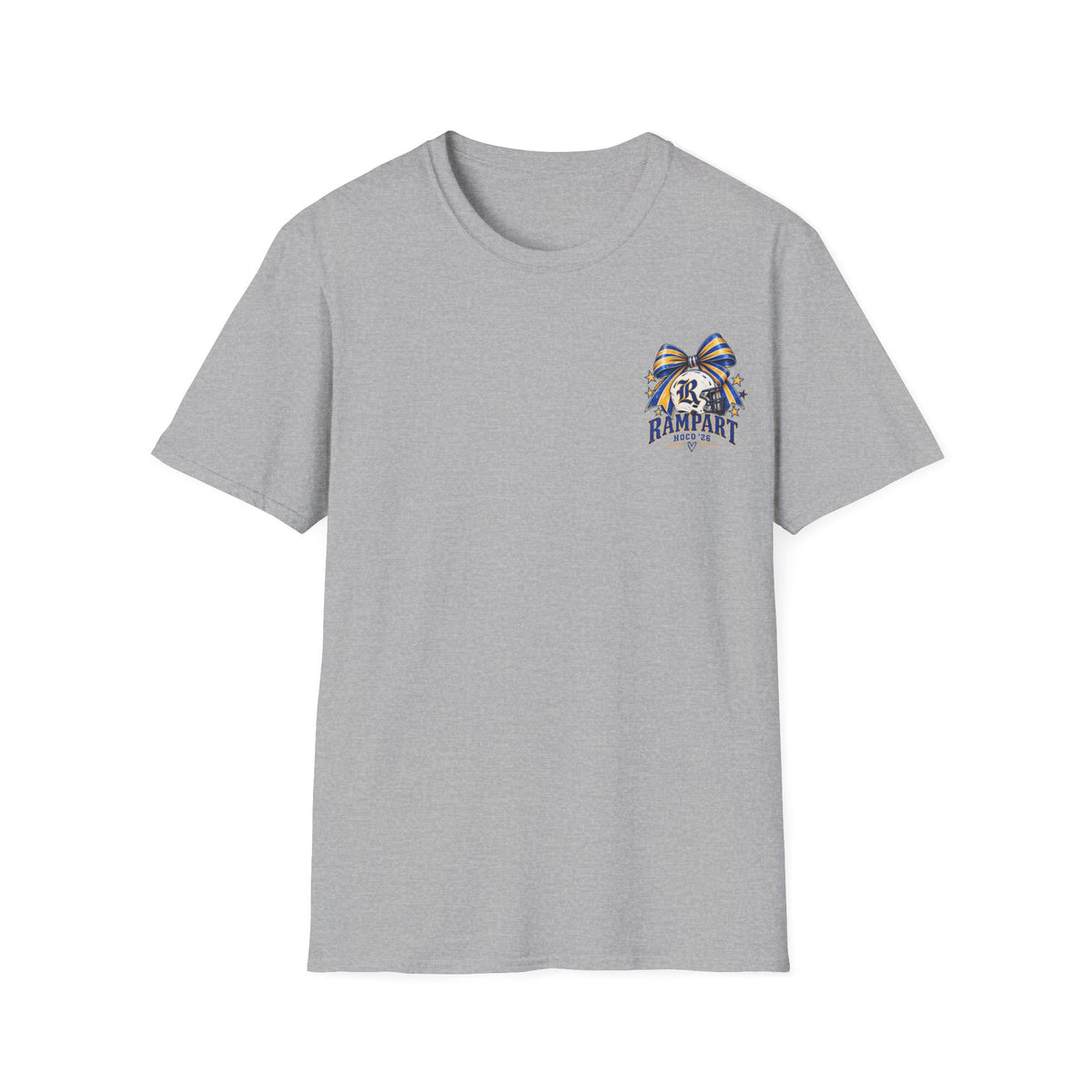 Rampart High School Football Tee — 'Rampart' Vintage Helmet & Football Design