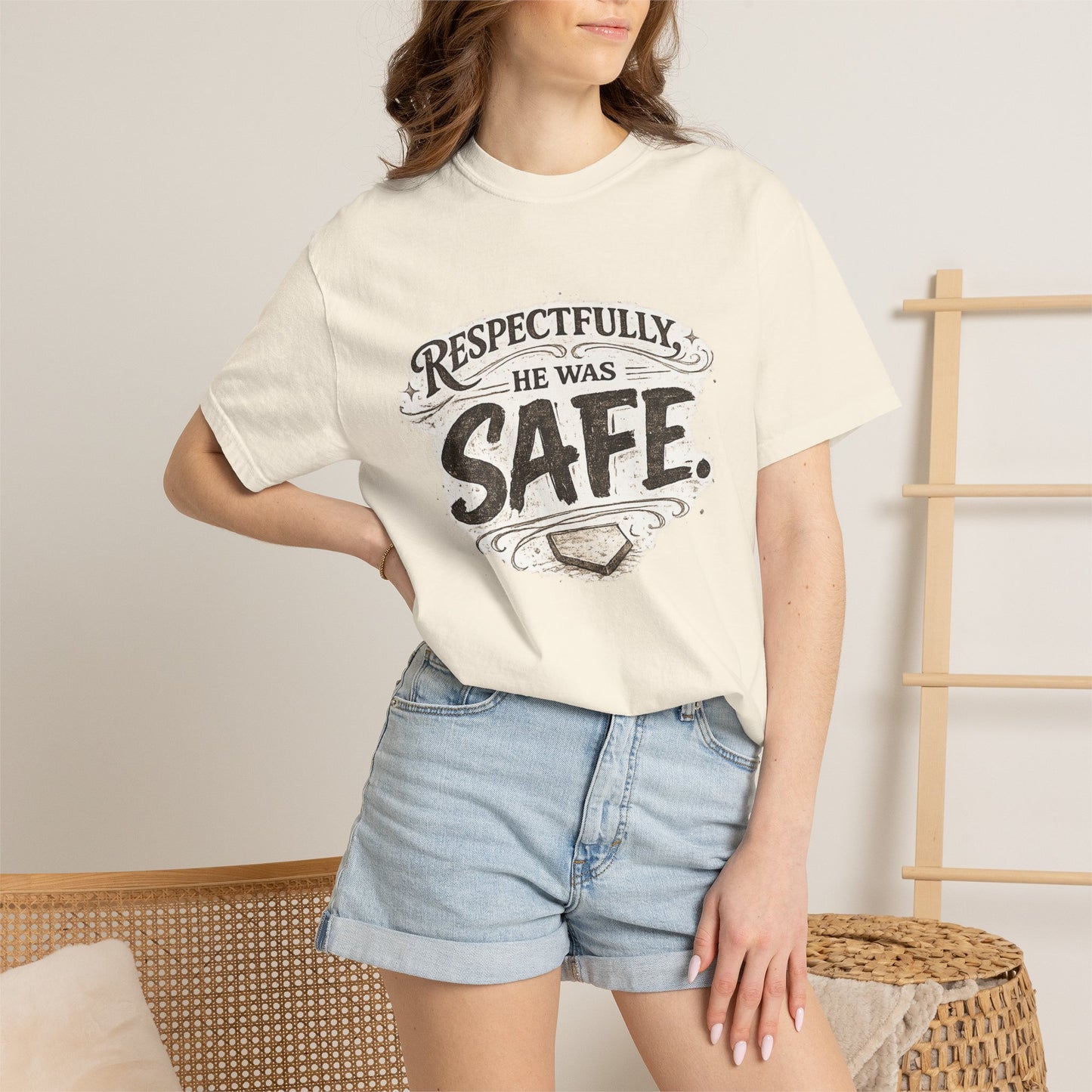 Respectfully He was Safe - Unisex Garment-Dyed T-shirt
