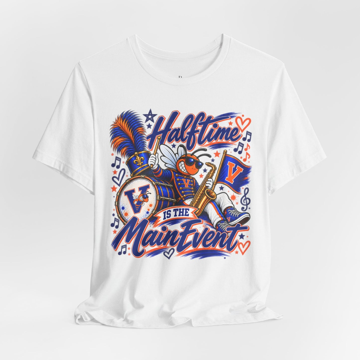 Halftime Is the Main Event Shirt | Marching Band Mom Tee | Band Parent Shirt | Saxophone Band Shirt | Personalized School Spirit Tee