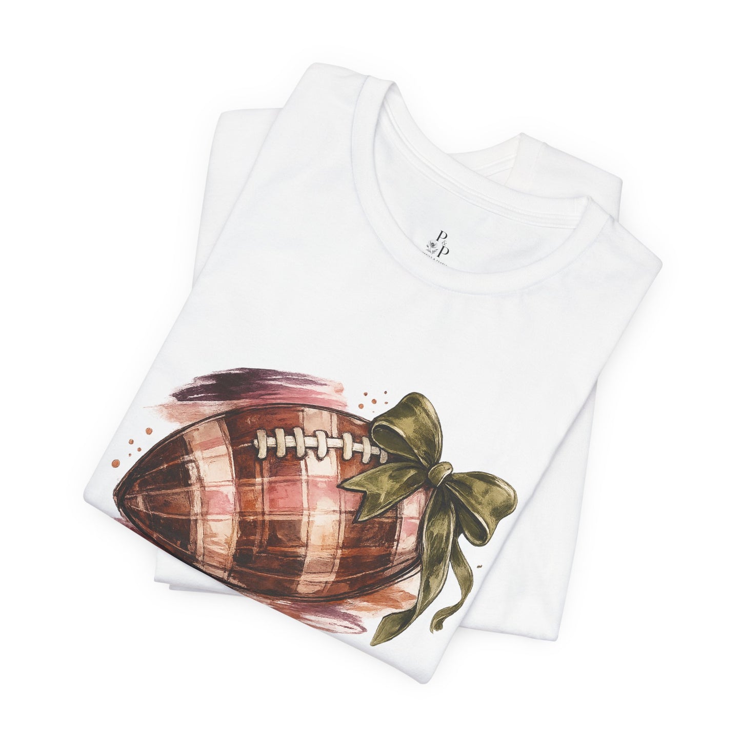 Fall Season Plaid Football Tee