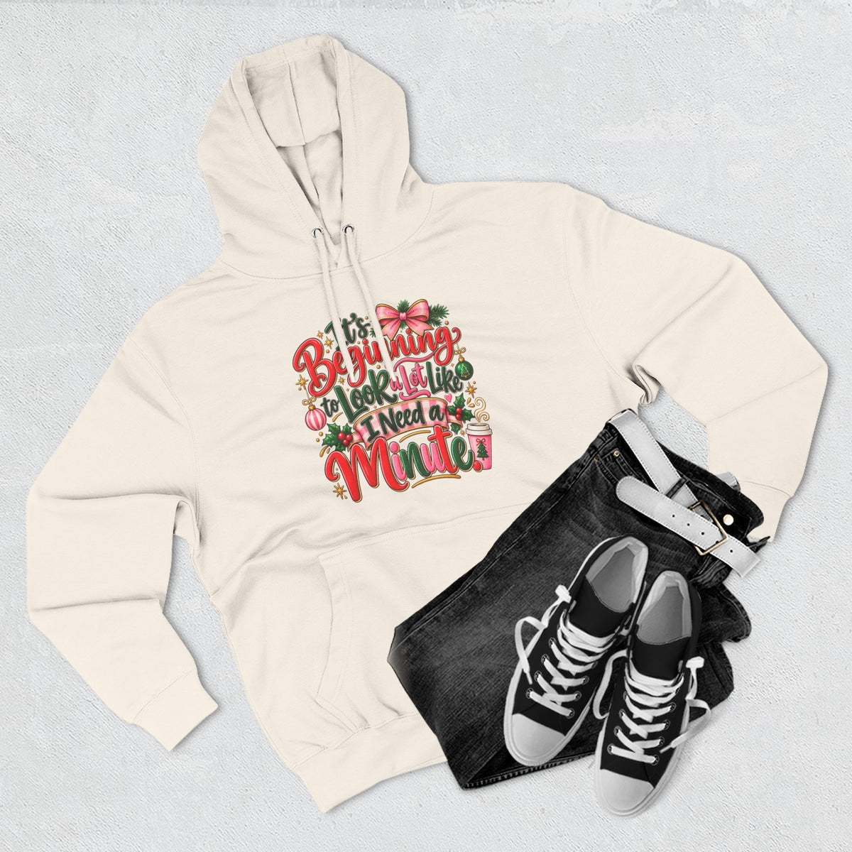 Funny Christmas Text Hoodie | Holiday Typography Sweatshirt