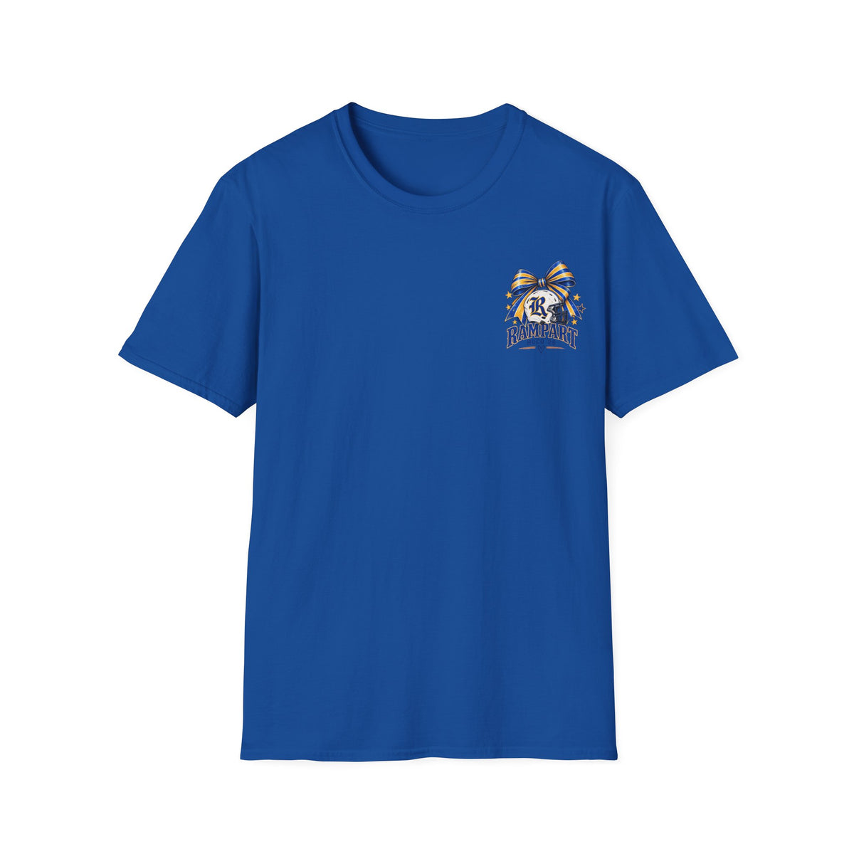 Rampart High School Football Tee — 'Rampart' Vintage Helmet & Football Design